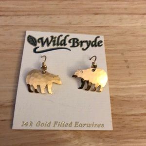 Gold Filled Bear Earrings